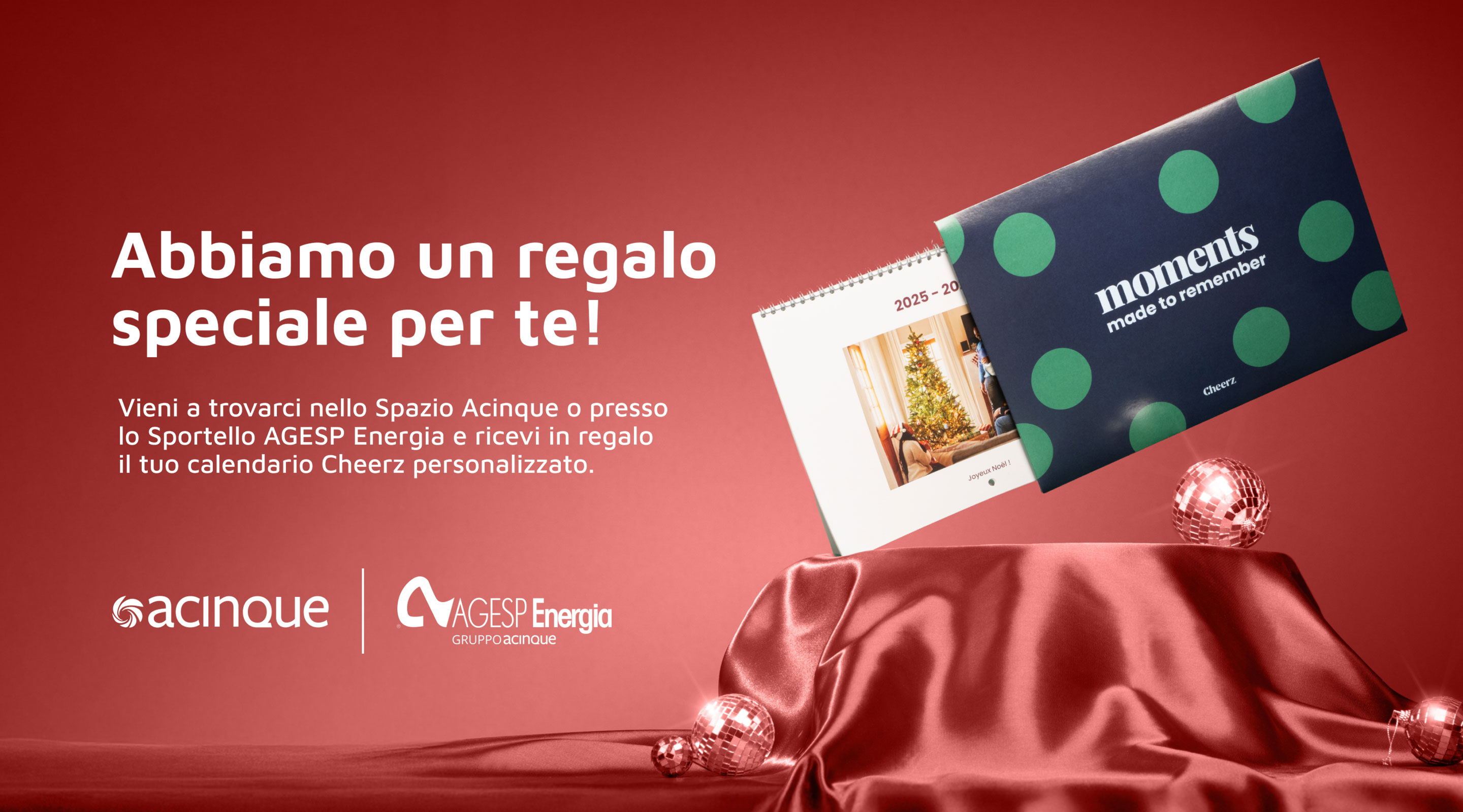 Banner che spiega la meccanica dell'iniziativa ENERGIA ACINQUE